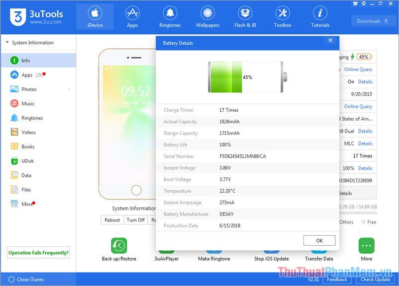 Thông tin chi tiết về pin iPhone của bạn