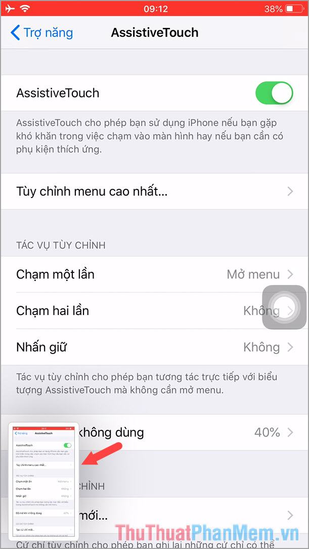 Ảnh chụp màn hình thành công