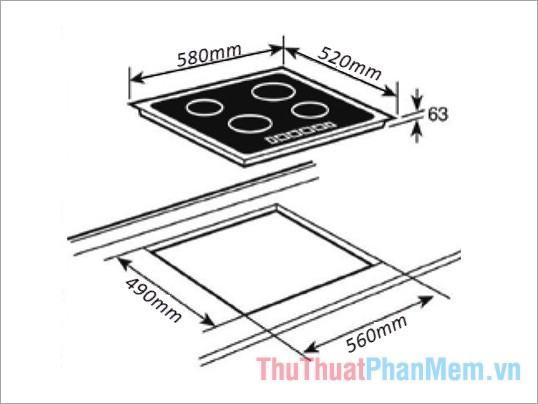 Bếp điện từ 4 lò