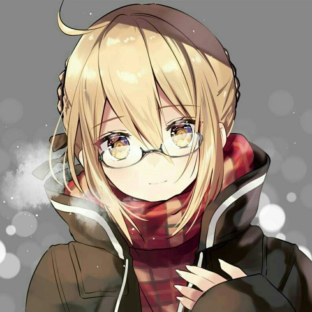 Hình ảnh cô gái anime đeo kính