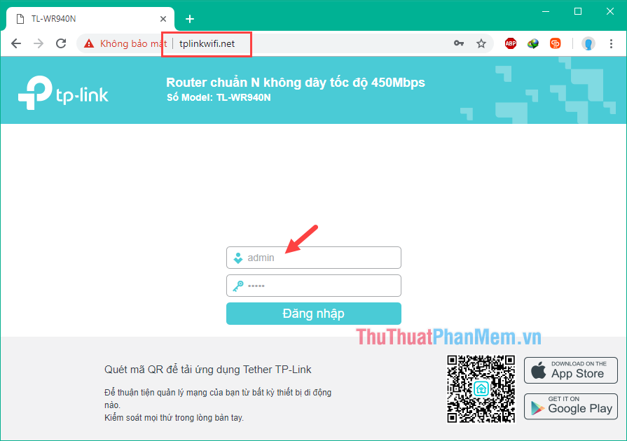 Đăng nhập modem TP-Link