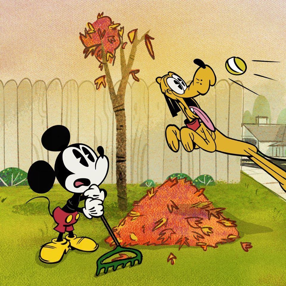 Chuột Mickey và chú chó tinh nghịch