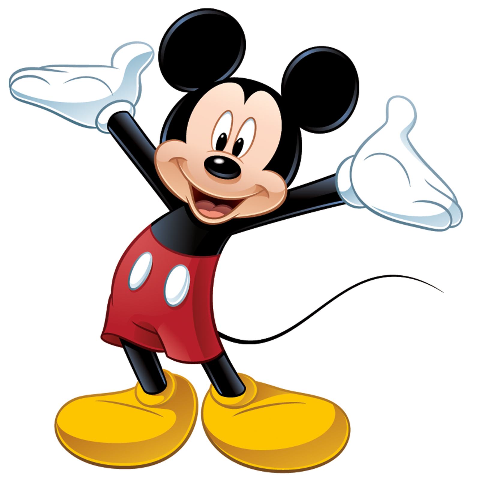 Hình ảnh chuột Mickey dang rộng hai tay