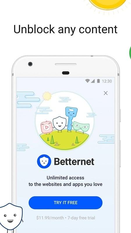 Chế độ VPN Điểm truy cập Betternet