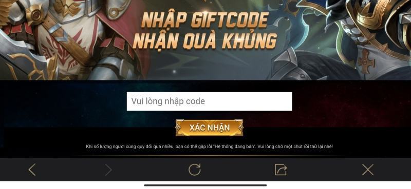 Cách nhập gift code Liên Quân 