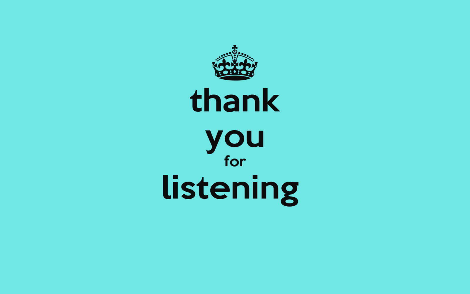 Hình ảnh Thank You For Listening ở cuối PowerPoint