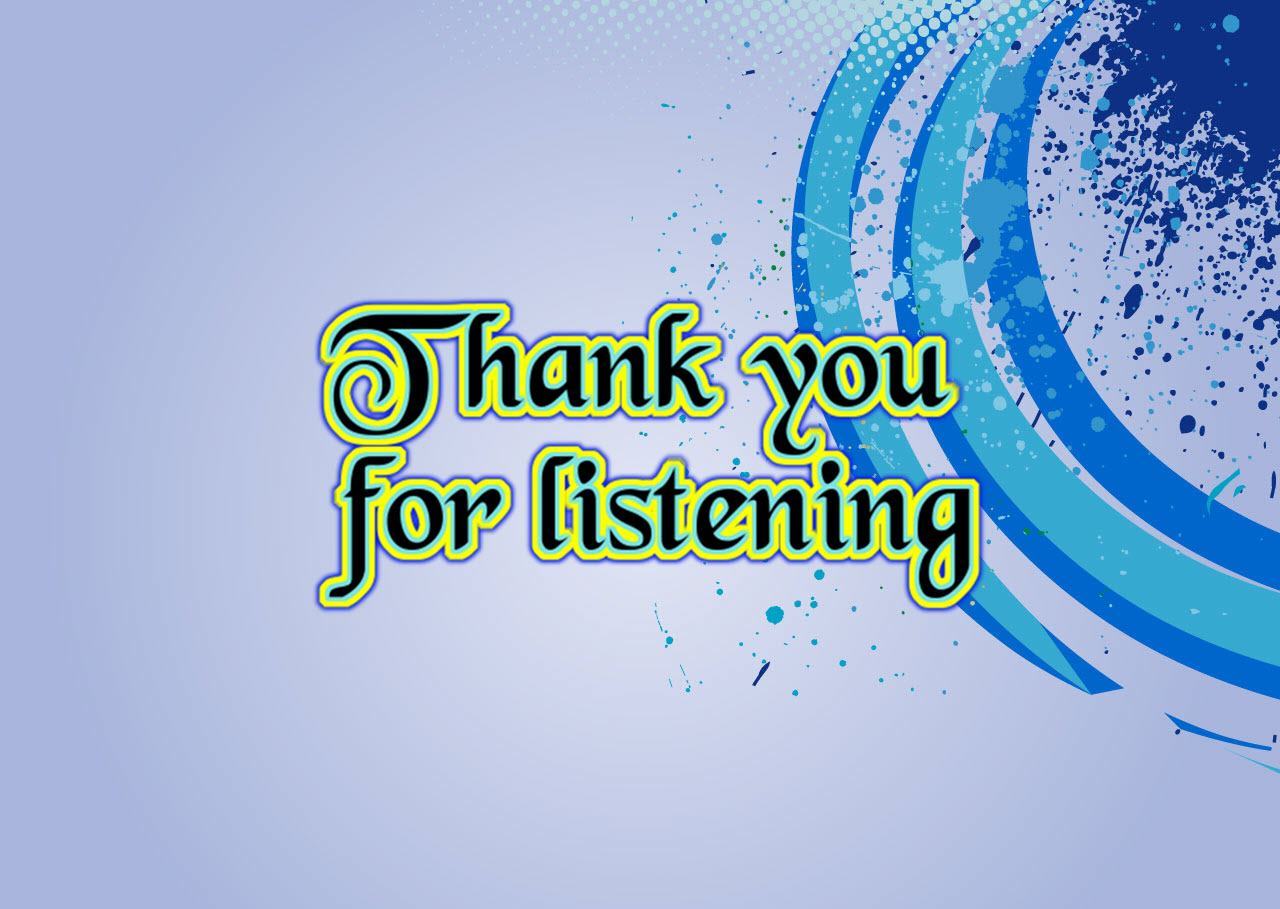 Hình ảnh Thank You For Listening đẹp cho PowerPoint