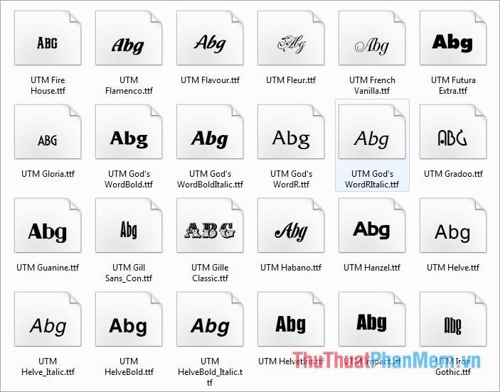 Hình ảnh font chữ UTM đẹp 5