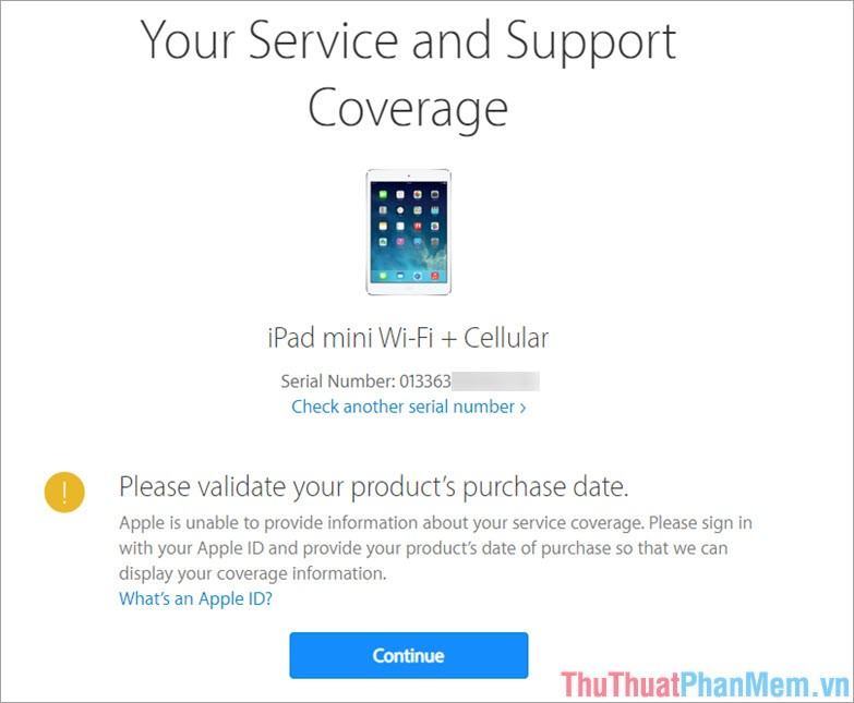 thông tin của ipad sau khi check imei