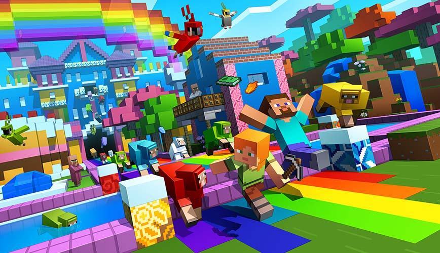 Hình ảnh game Minecraft lung linh và đầy màu sắc