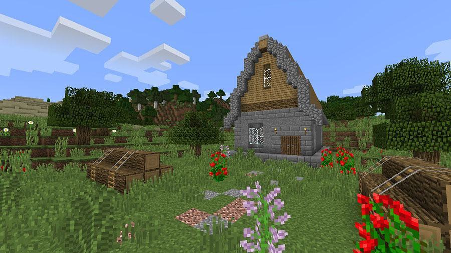 Hình ảnh ngôi nhà trong game Minecraft đẹp và dễ thương
