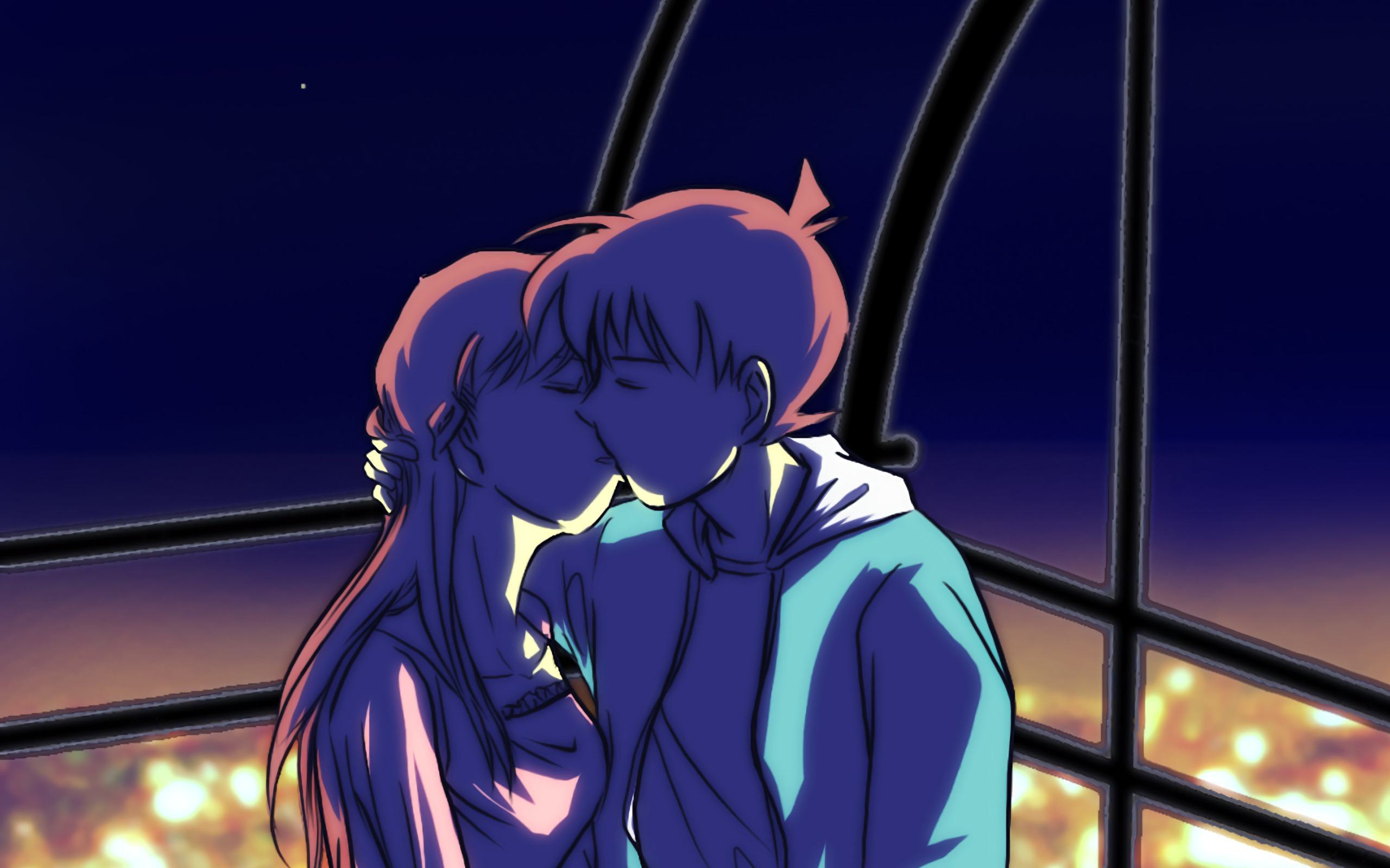 Hình nền nụ hôn của Shinichi và Ran