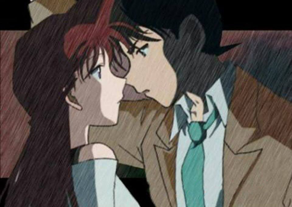 Shinichi và Ran hôn nhau rất lãng mạn