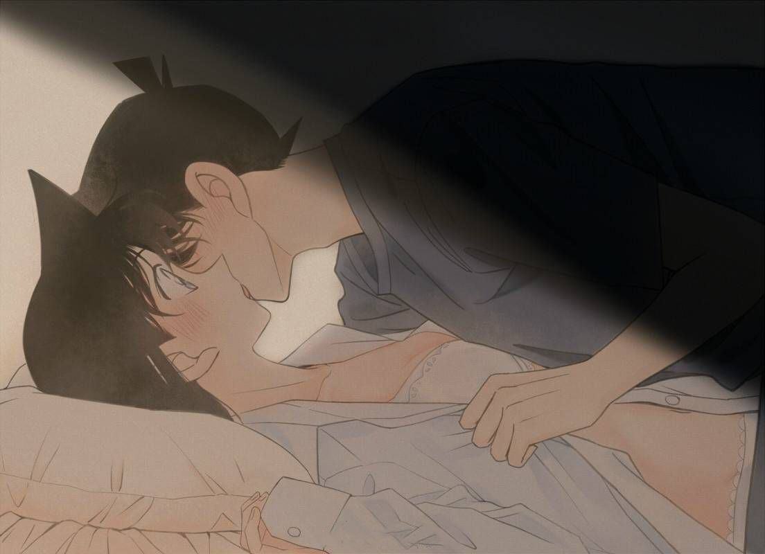 Hình ảnh Shinichi và Ran hôn nhau đẹp nhất