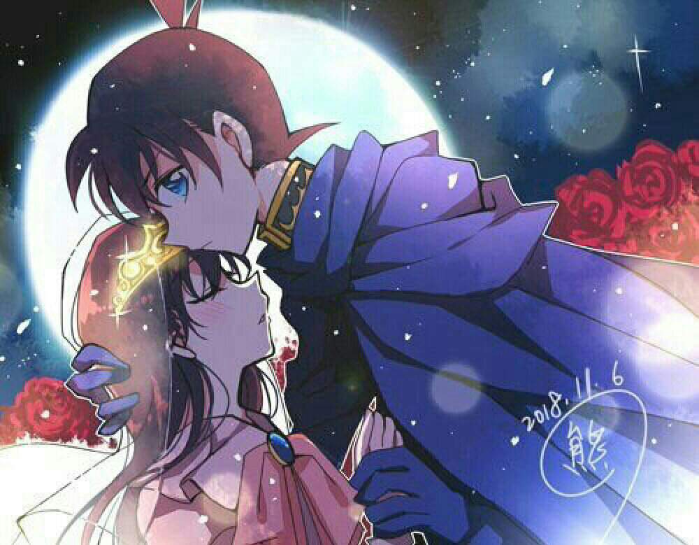 Hình ảnh Shinichi hôn Ran lãng mạn nhất