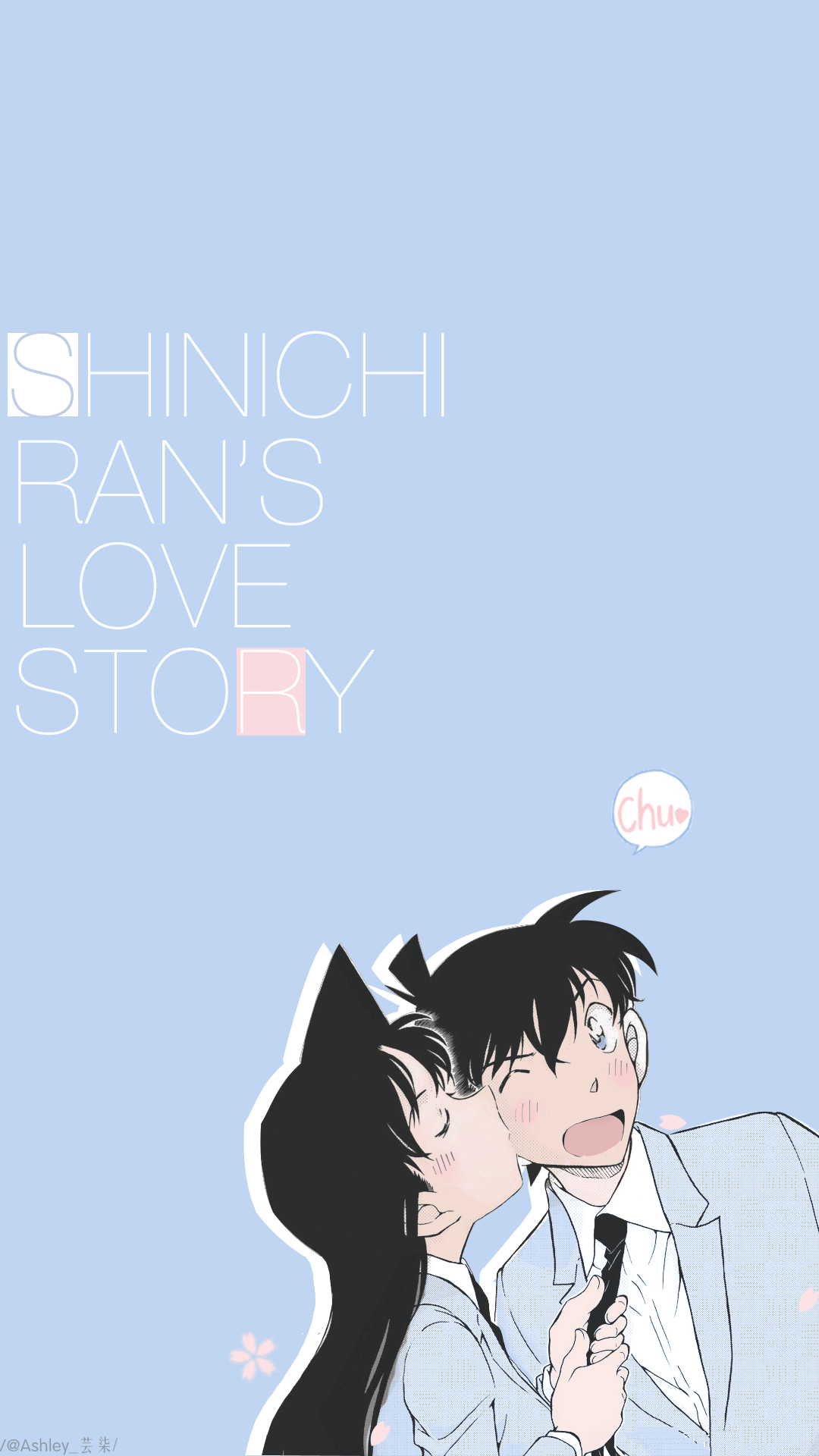 Hình nền nụ hôn Shinichi và Ran cho điện thoại