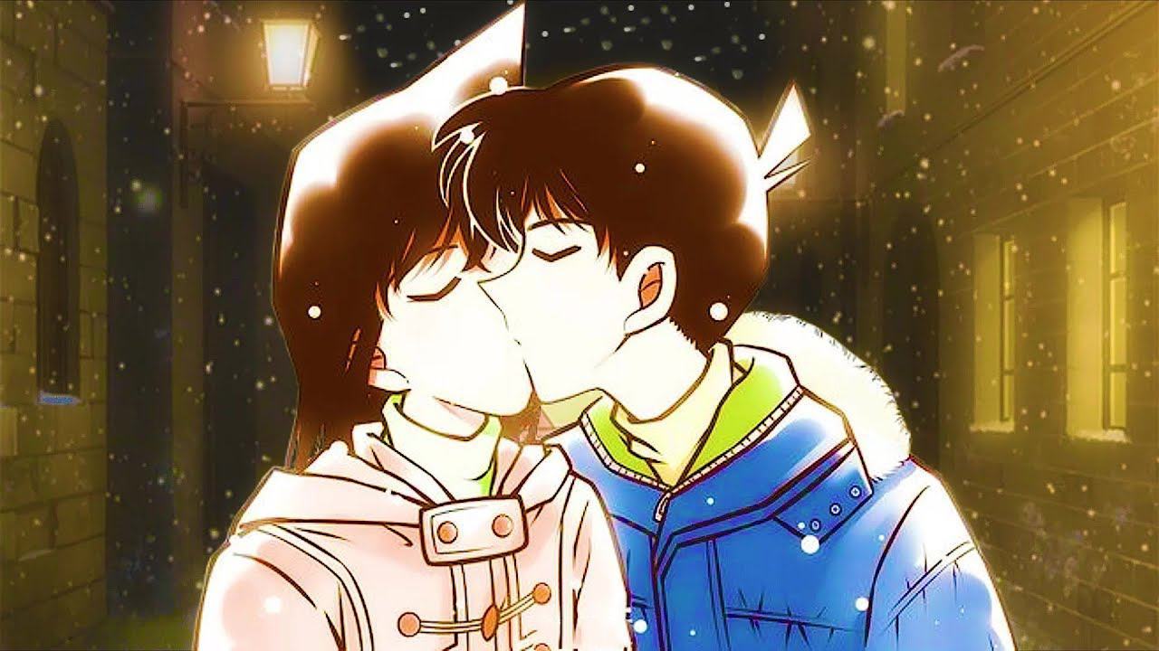 Shinichi và Ran hôn nhau thật đẹp