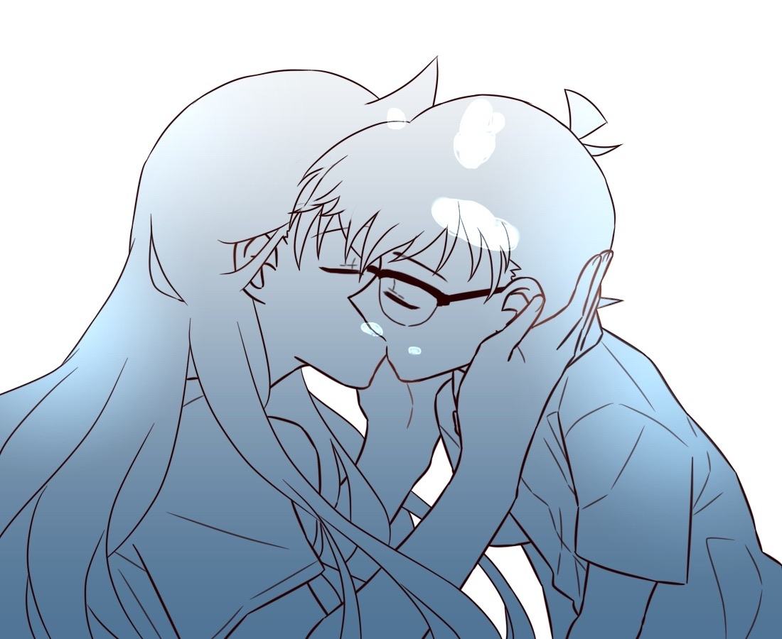Hình ảnh nụ hôn đẹp của Shinichi và Ran