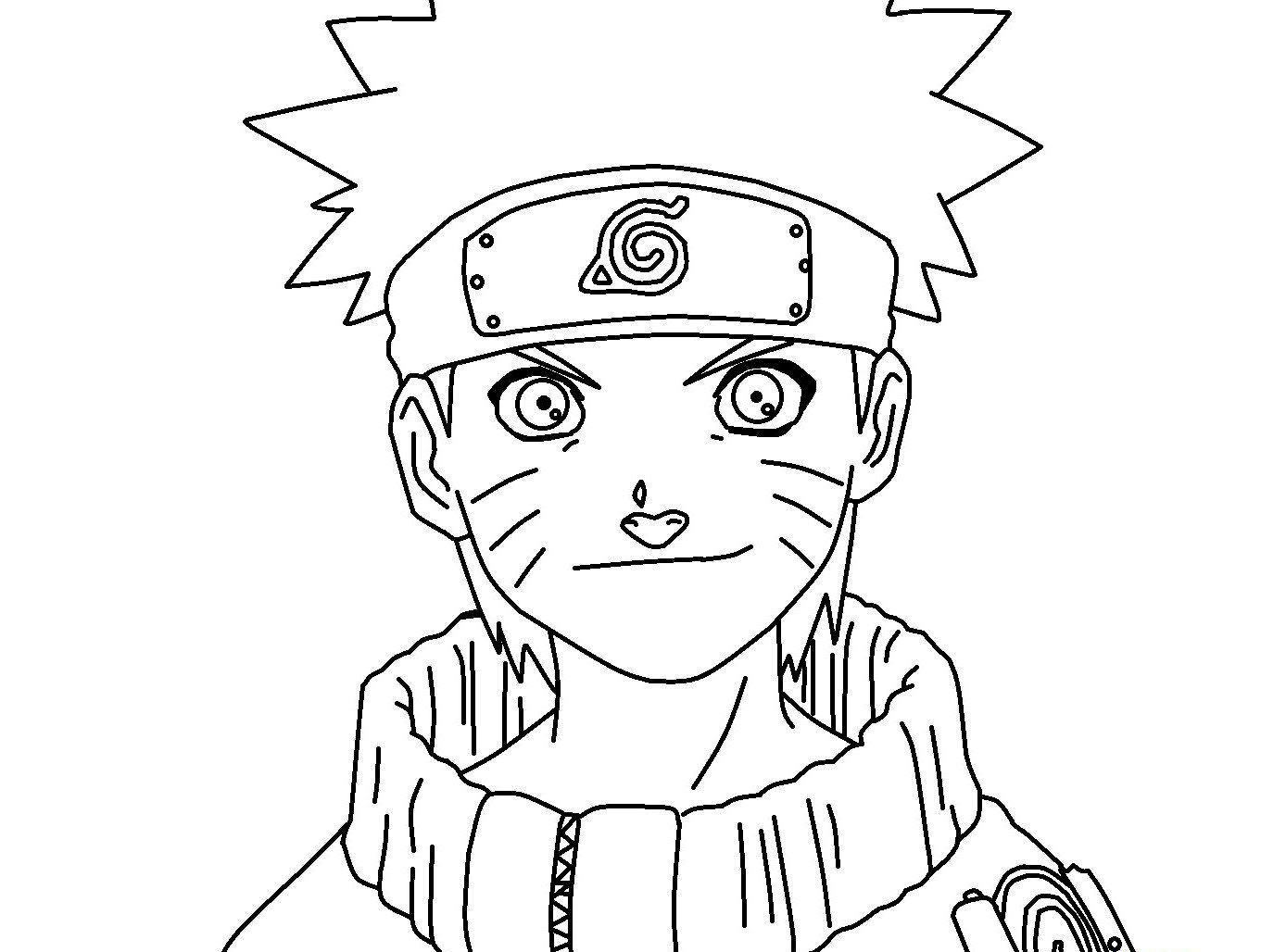 Tranh tô màu Naruto dễ thương cho bé