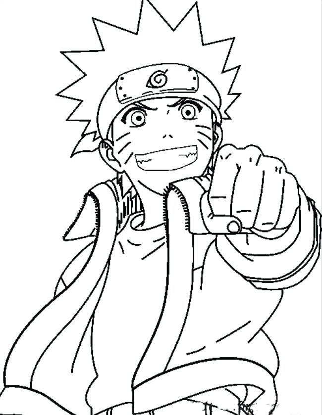 Tranh tô màu Naruto dễ thương cho bé