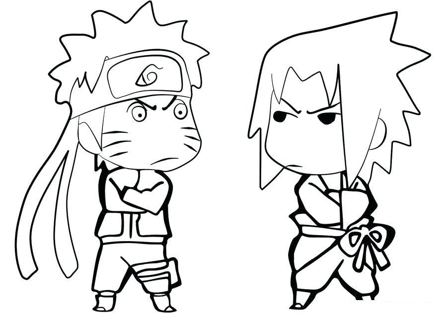 Tranh tô màu Naruto đơn giản cho bé