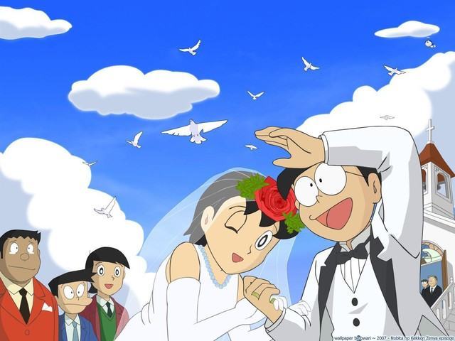 ảnh cưới của nobita và xuka