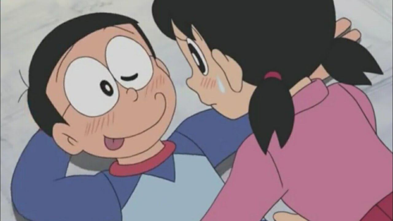 Hình ảnh nobita và xuka yêu nhau