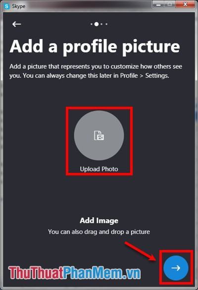 Chọn một hình ảnh làm ảnh hồ sơ của bạn cho Skype