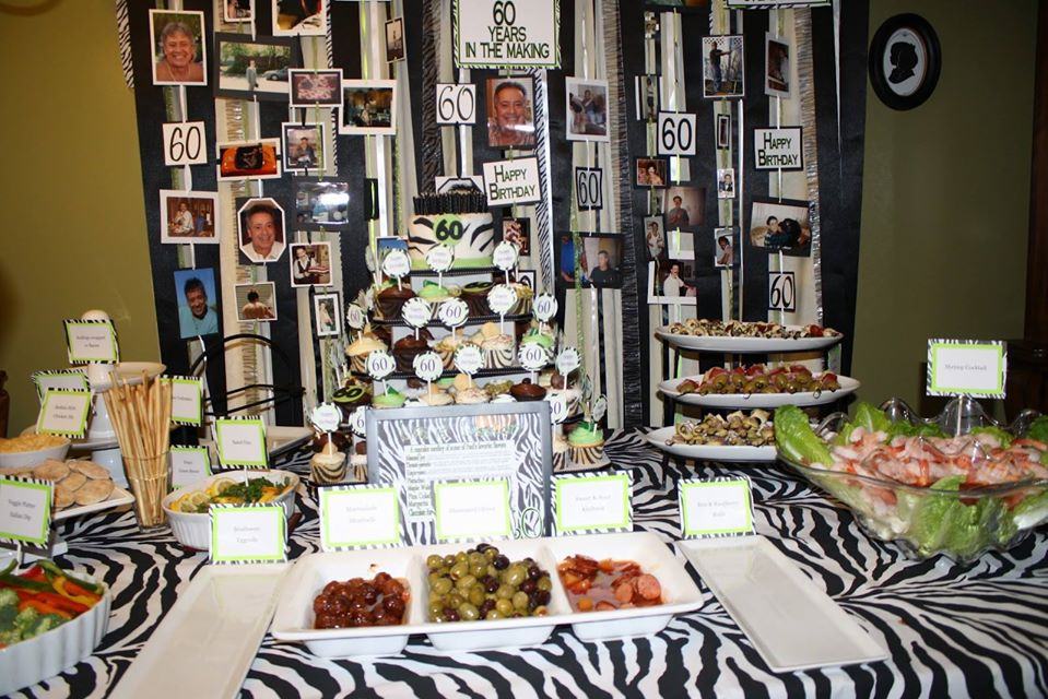 Trang trí phòng sinh nhật bằng ảnh và đồ ăn