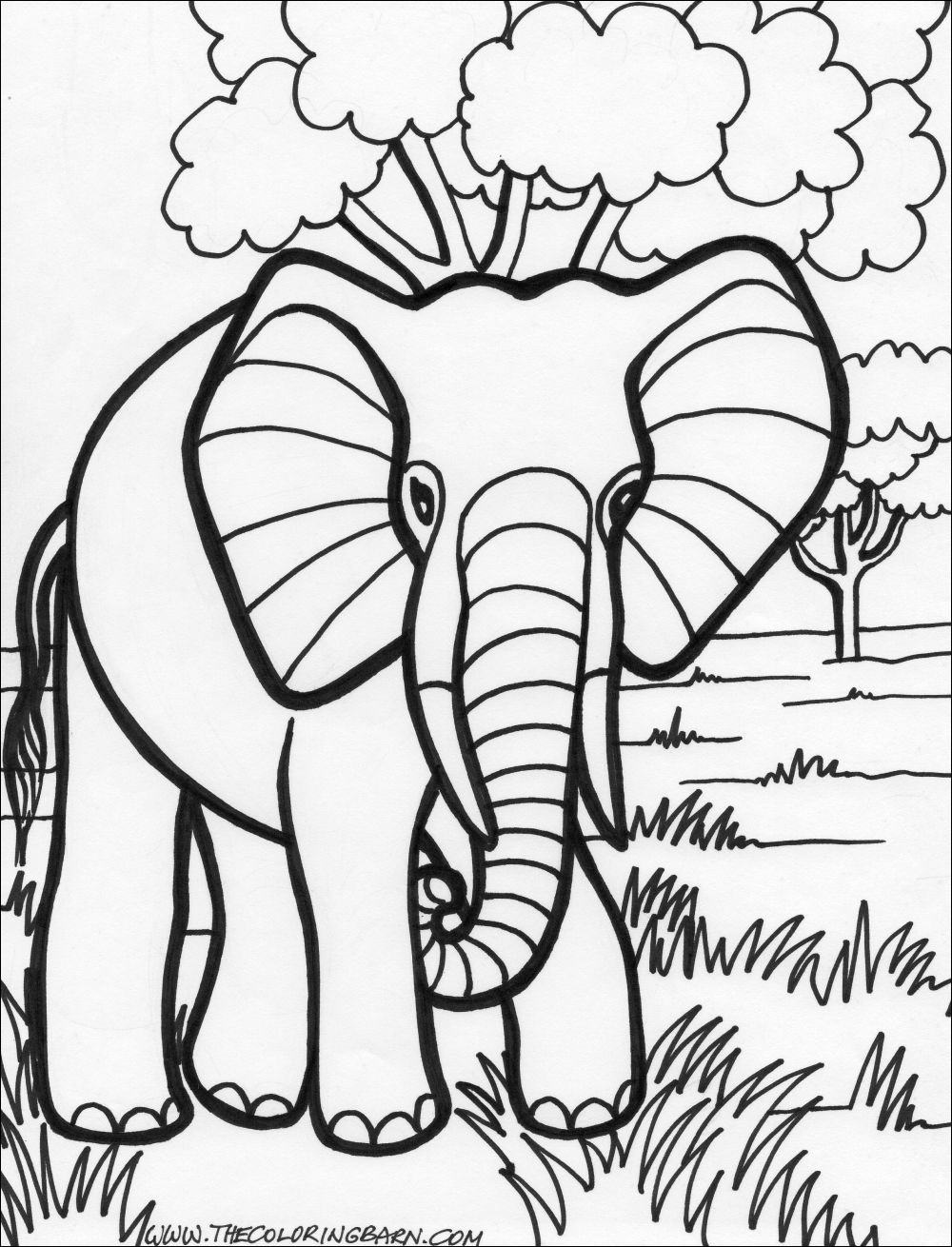 Tổng hợp 80 Mẫu tranh tô màu con voi cho bé tập tô tại nhà