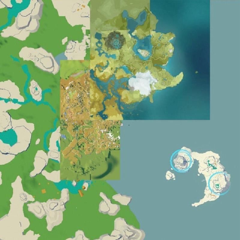 Genshin Impact: Leaker hé lộ toàn bộ bản đồ Teyvat ngay từ đầu
