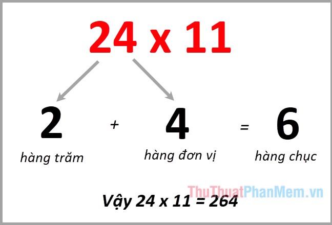 Cộng hai chữ số của số đó thành hàng chục