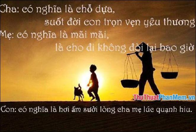 Công cha nghĩa nương tựa, trọn đời yêu thương