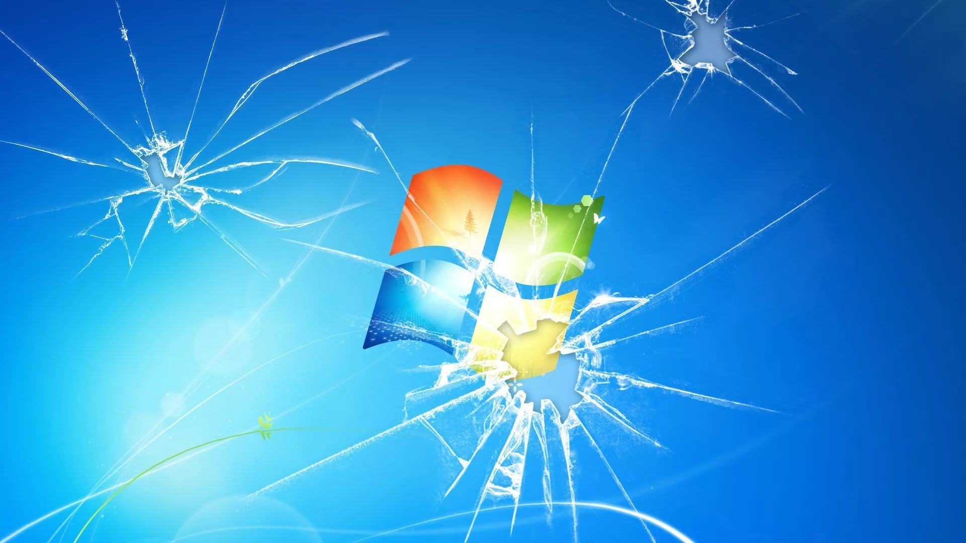 Hình nền Windows bị vỡ màn hình
