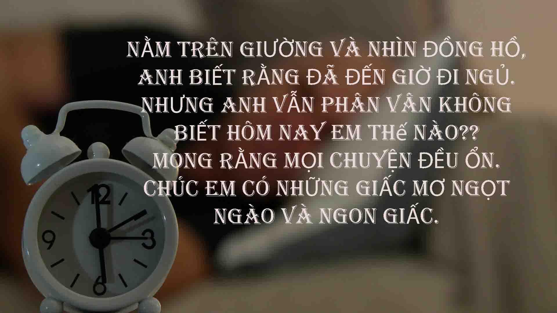 Đồng hồ báo thức ảnh chúc ngủ ngon