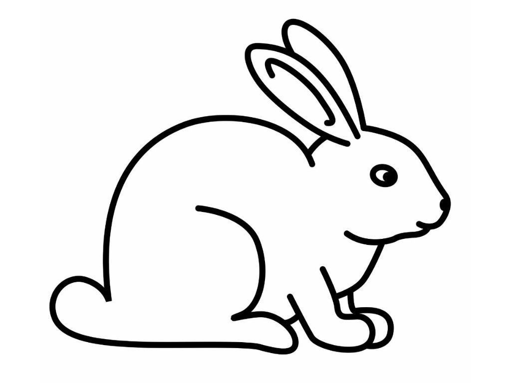 Tranh tô màu chú thỏ đơn điệu