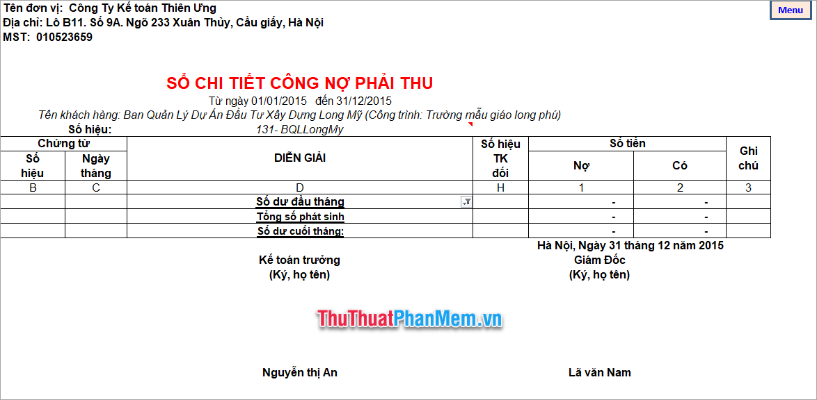 Demo file Excel mẫu sổ quỹ tiền mặt 4