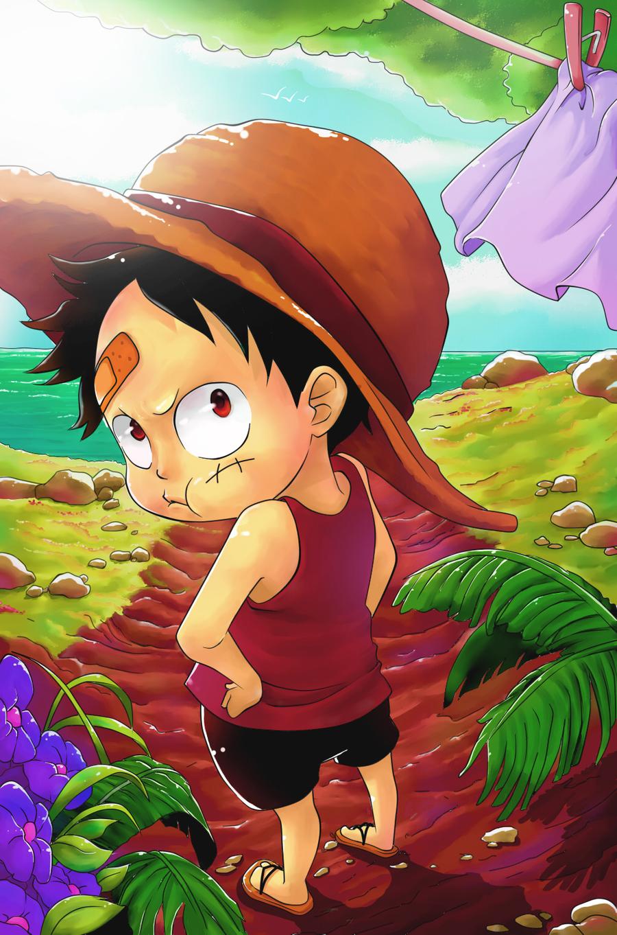 Hình nền chibi One Piece dễ thương