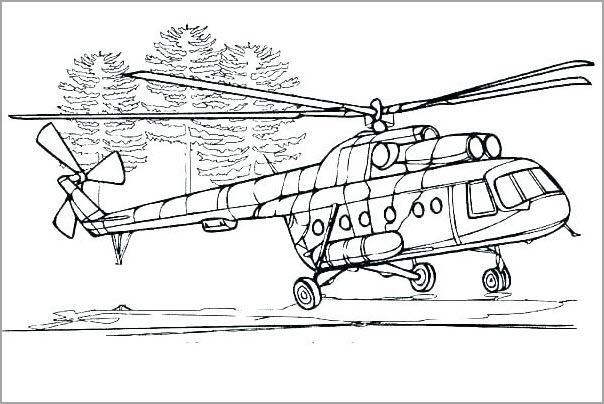 Tranh tô màu máy bay trực thăng (2)