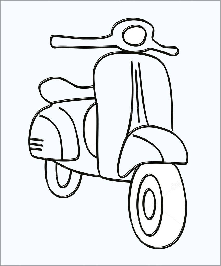 Cuốn sách tô màu xe máy cho trẻ em