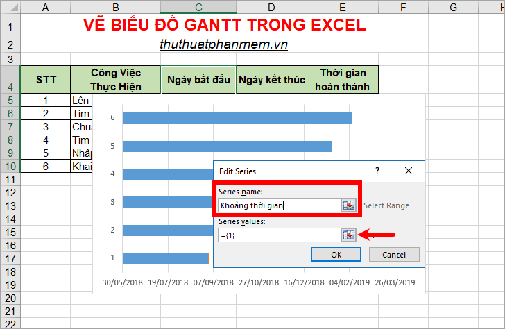 Nhập tên hoặc chọn tên ở phần Serial Name