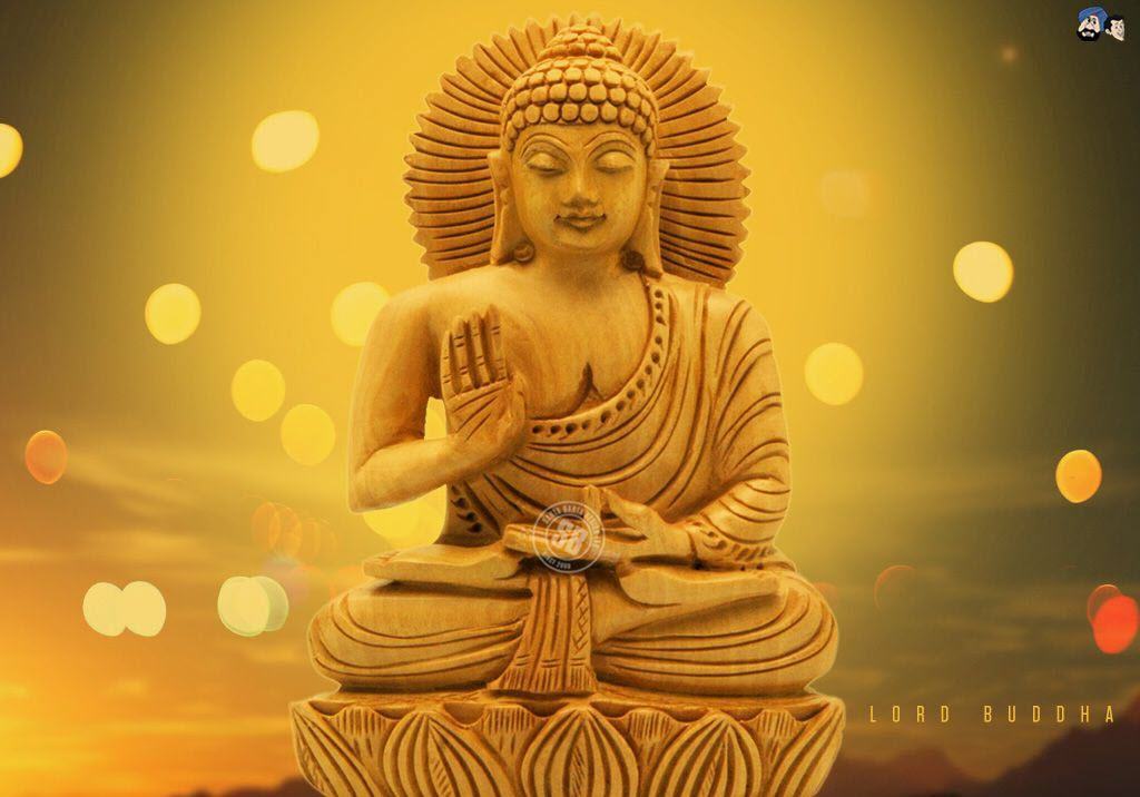 Hình ảnh Phật 3D được chiếu sáng