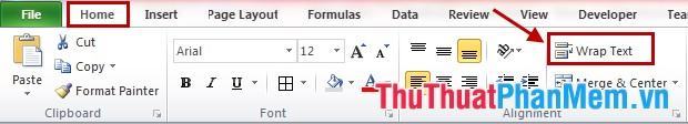 Cách ngắt dòng trong Excel 2.  tế bào