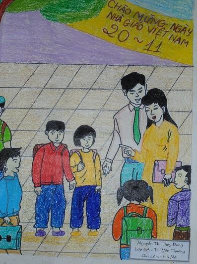 Vẽ tranh chủ đề học tập chào mừng ngày nhà giáo Việt Nam
