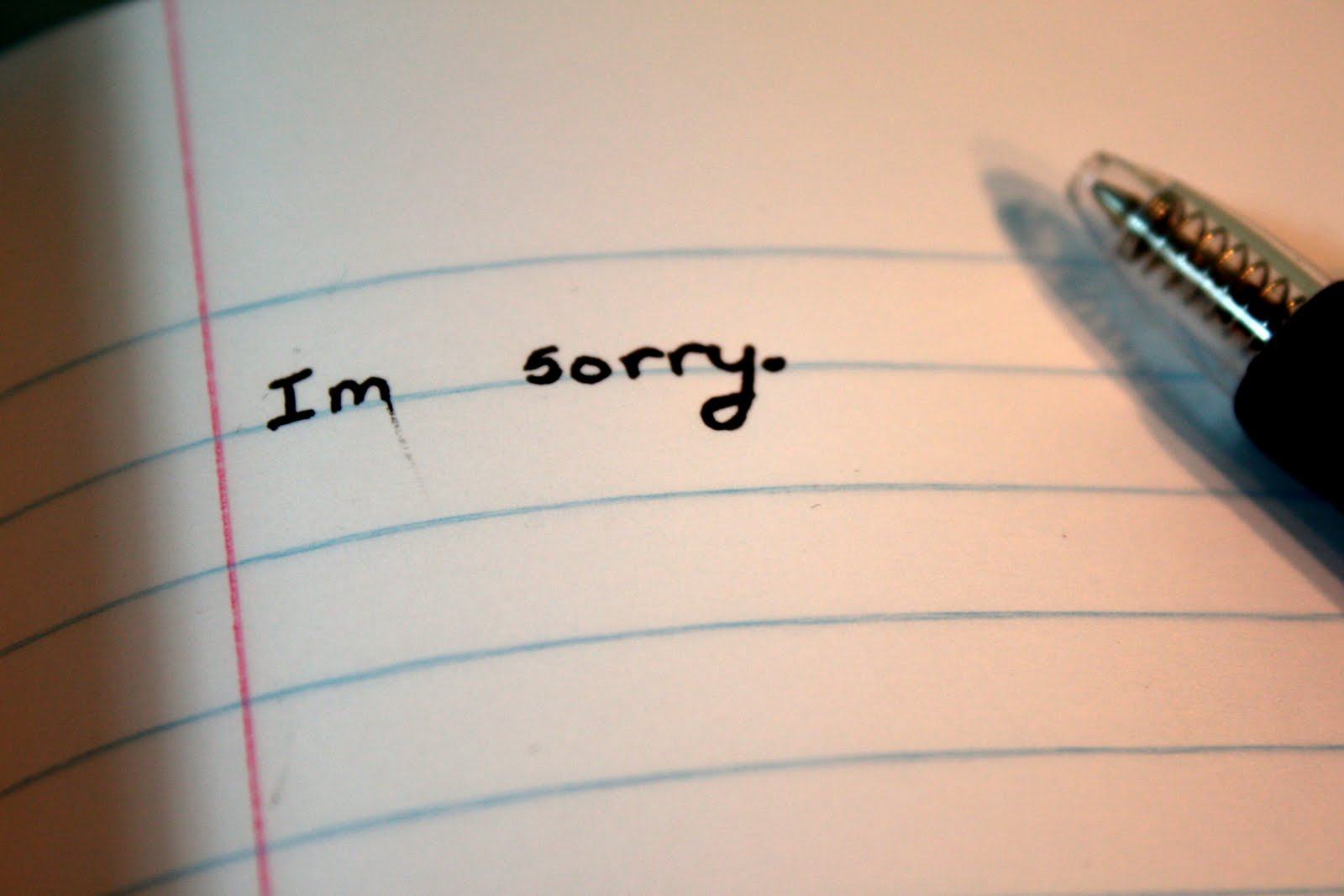 Hình ảnh viết lời xin lỗi người yêu bằng tiếng Anh