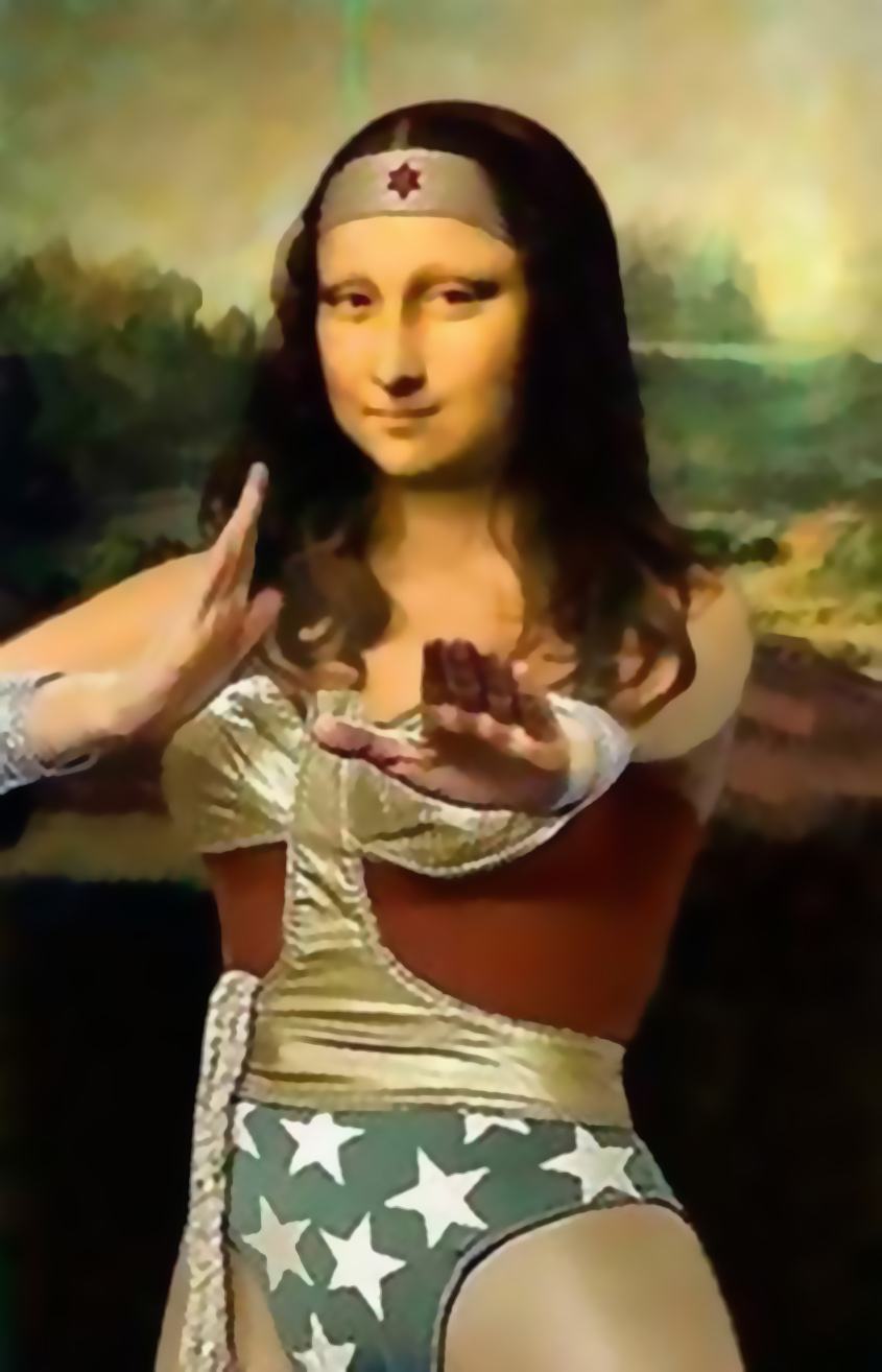 Hình ảnh nàng Mona Lisa ngộ nghĩnh