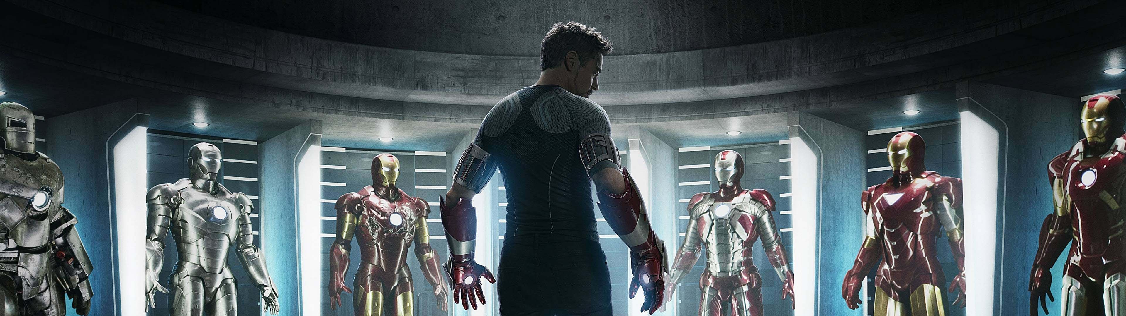 Hình nền màn hình kép Iron man