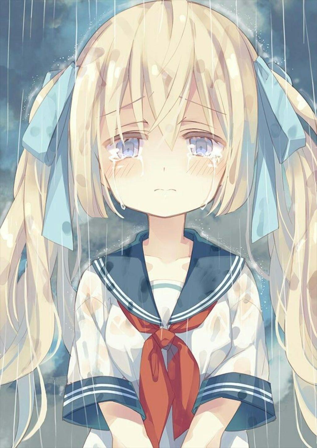 Hình ảnh anime khóc dễ thương và dễ thương