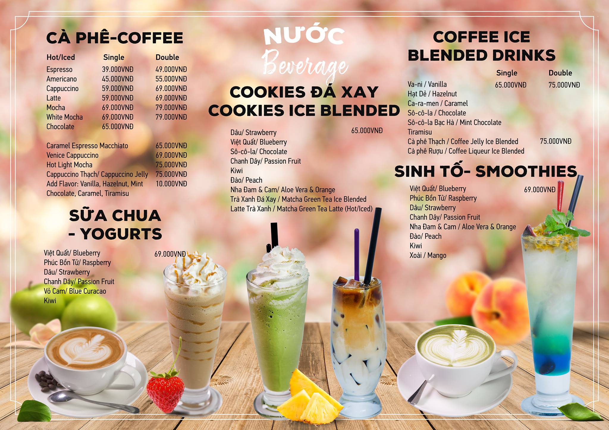 Mẫu thiết kế menu cafe đẹp