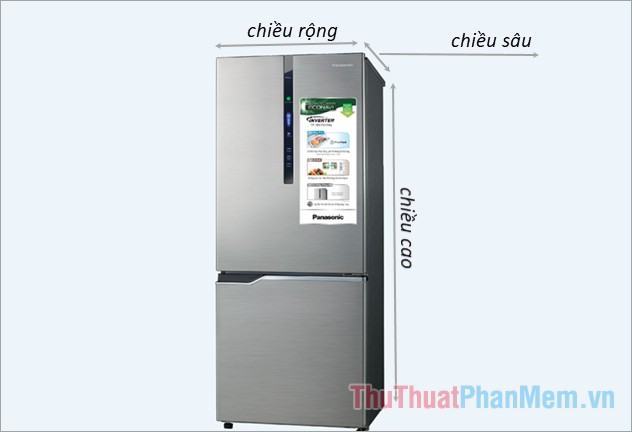 Kích thước tủ lạnh 2 cánh